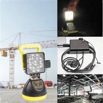 Portable Waterproof IP67 Rechargeable 24V 36W 1800 Lumens LED Warning Light With Magnetic Base For Outdoor Construction best