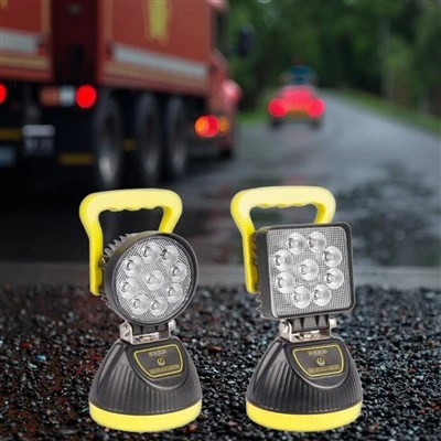 Portable Waterproof IP67 Rechargeable 24V 36W 1800 Lumens LED Warning Light With Magnetic Base For Outdoor Construction price